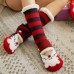 Women Warm Winter Outdoor Christmas Style Santa Claus Elk Pattern Plus Velvet Thicken Home Sleep Socks Tube Socks