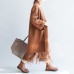 Camel tasseled maxmara cashmere coats long woolen cardigans warm jackets outwear